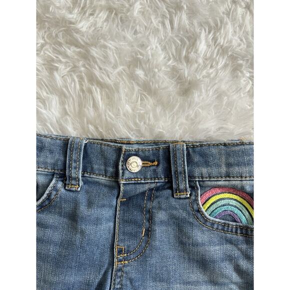 Cat & Jack Girls Sz. 3T Rainbow Design “ Short” Jean Shorts. Cute, Great Shape - Picture 4 of 10